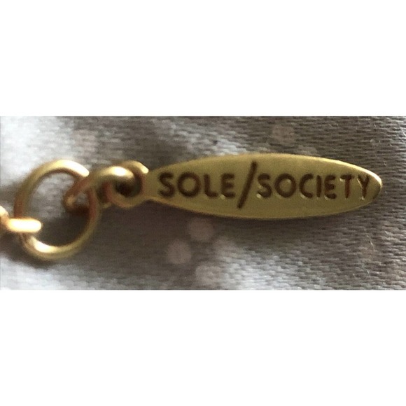 Sole-Society Abalone Long Beaded Rhinestone Gold Tone Fashion Necklace - Picture 8 of 8